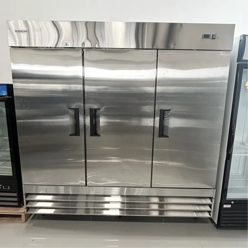**OPEN BOX** Nordic Air SR-81 Triple Solid Door 81" Wide Stainless Steel Refrigerator