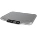 San Jamar Escali SCDGSL33 stainless steel low profile portioning scale with digital display, 33 lb capacity, angled view