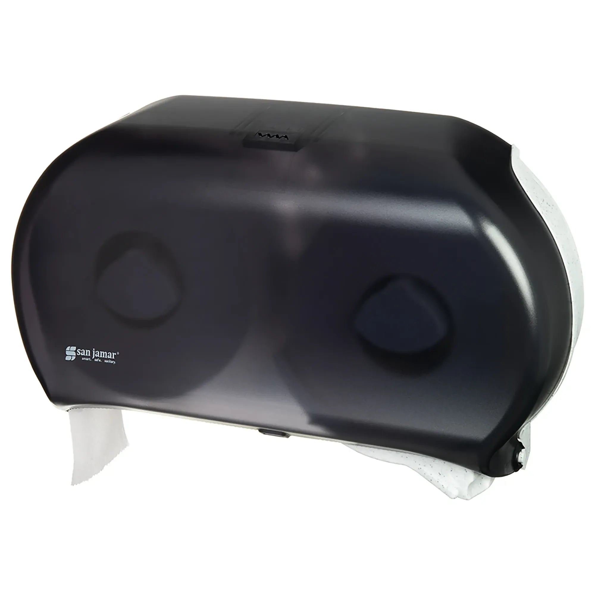 San Jamar R4000TBK Double Roll 9" Jumbo Toilet Tissue Dispenser-Phoenix Food Equipment