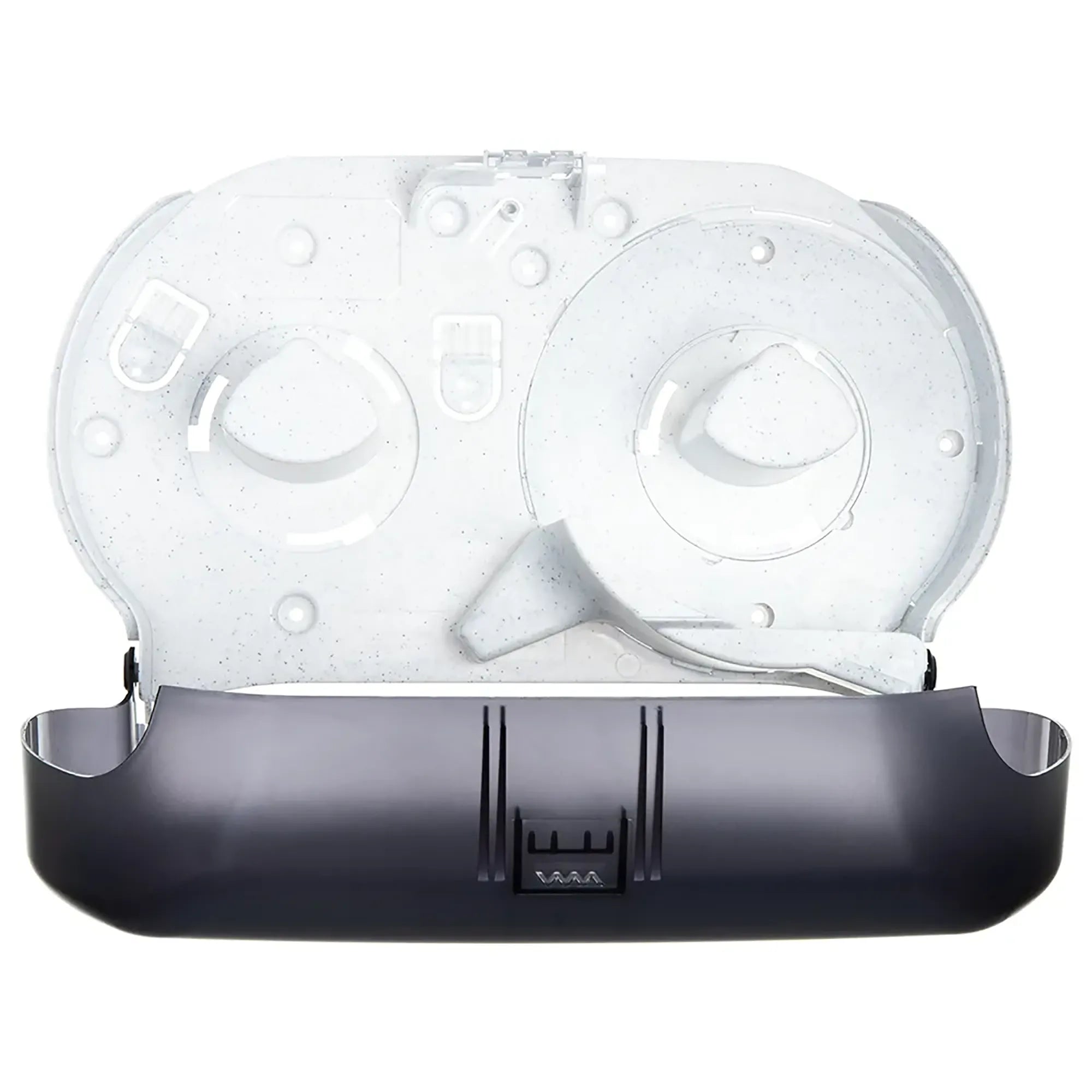 San Jamar R4000TBK Double Roll 9" Jumbo Toilet Tissue Dispenser-Phoenix Food Equipment