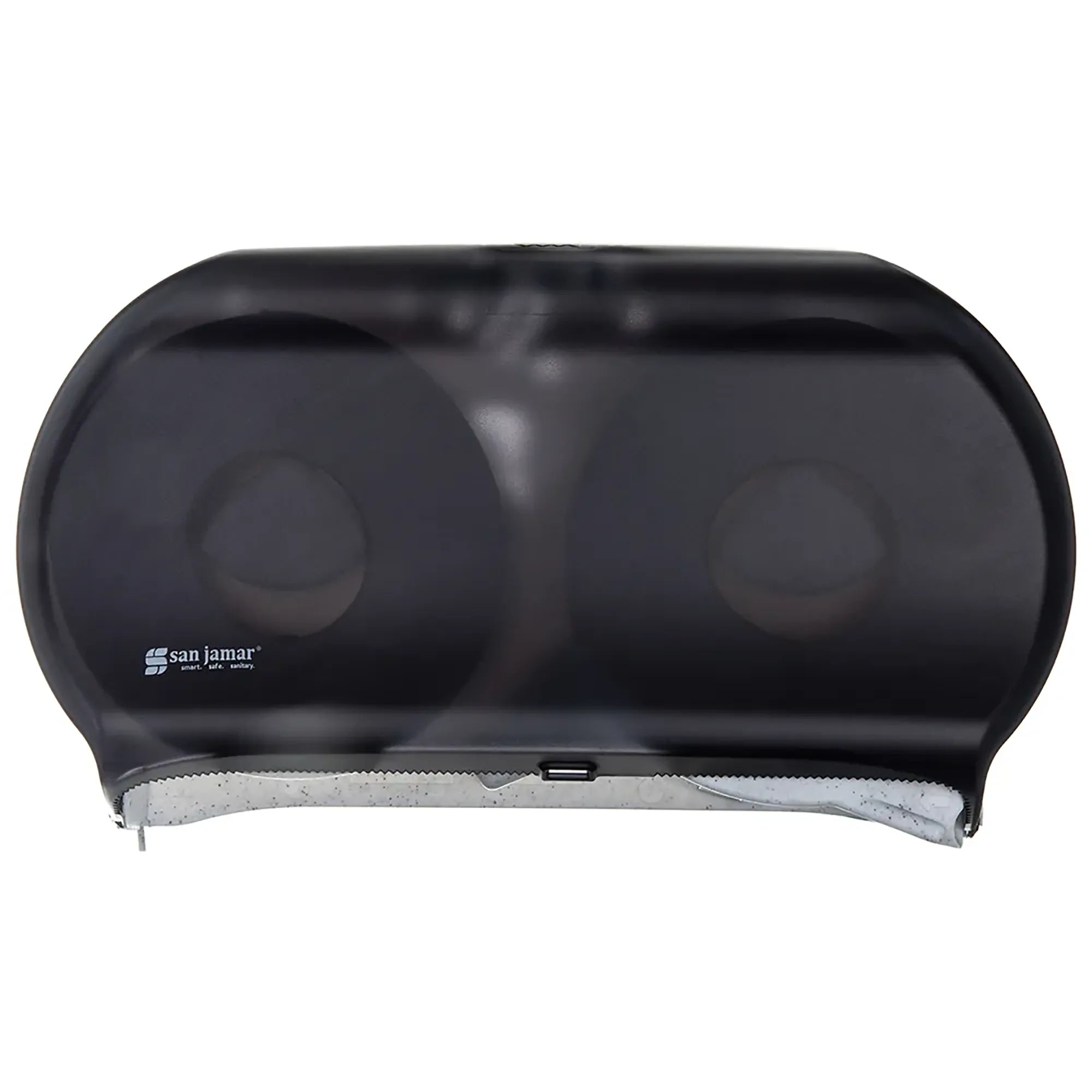 San Jamar R4000TBK Double Roll 9" Jumbo Toilet Tissue Dispenser-Phoenix Food Equipment