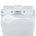 San Jamar SH900TBK touchless hand soap dispenser, close-up of the white 900ml refillable reservoir and fill opening