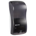 San Jamar SH900TBK touchless liquid hand soap dispenser, 900ml, black pearl cover with sensor window, angled view
