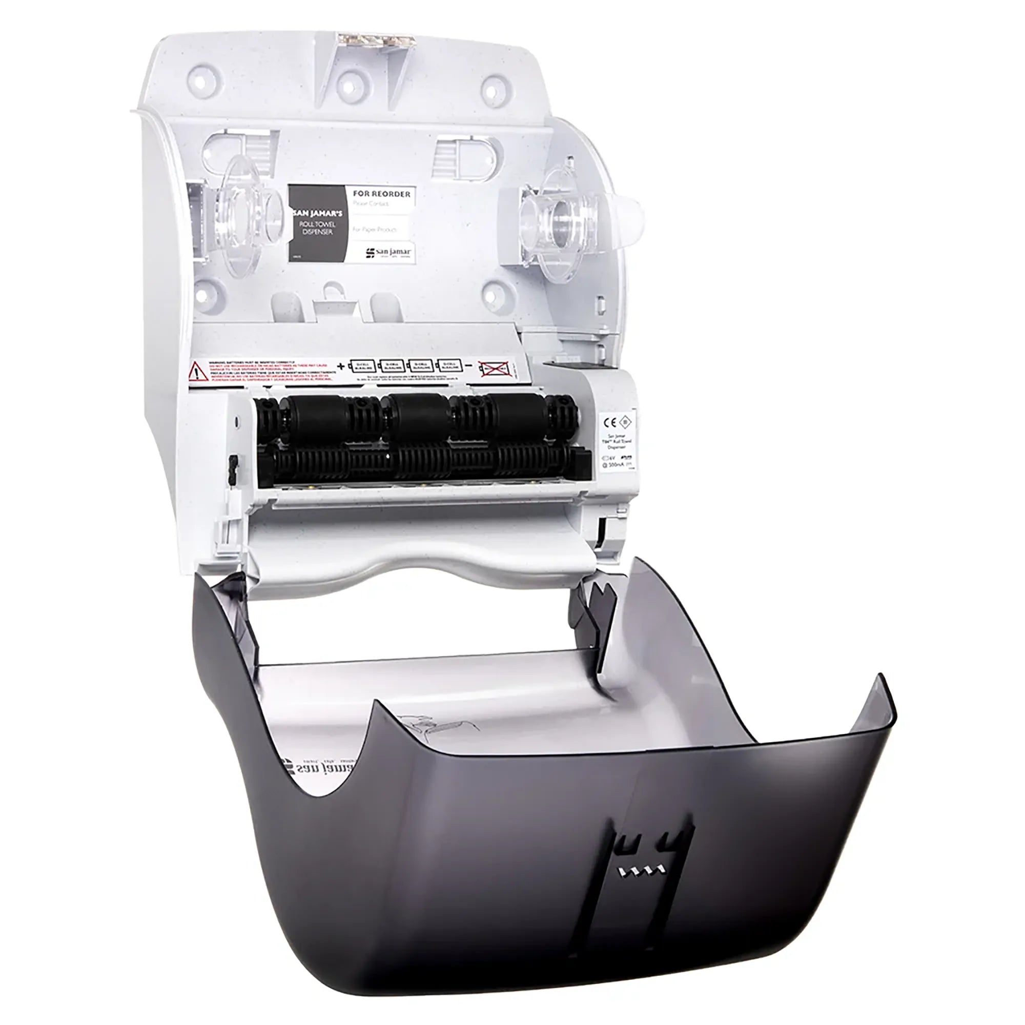 San Jamar T8400TBK Compact Touchless Roll Paper Towel Dispenser with Sensor-Phoenix Food Equipment