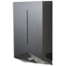 Sanital SN-M-H7-BB box hand dryer, 1200W, slim rectangular wall-mount unit in dark grey metal, angled side view