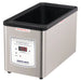 Server 86090 IntelliServ single 1/3 fractional food warmer, stainless steel with black rim and digital display