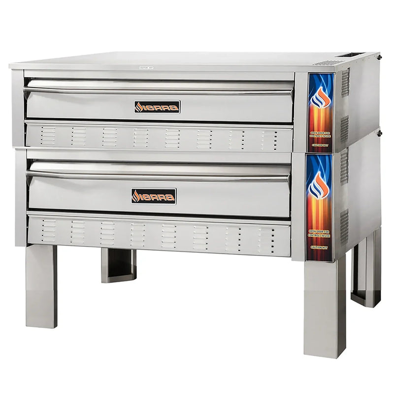 Sierra SRPO-60G Series Natural Gas/Propane 60" Deck Pizza Oven - Single, Double & Triple Deck-Phoenix Food Equipment