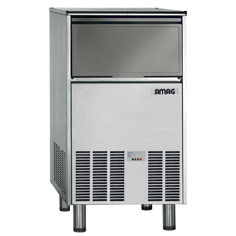 Simag SCH50 Ice Machine, Cube Shaped Ice - 107LBS/24HRS, 48LBS Storage