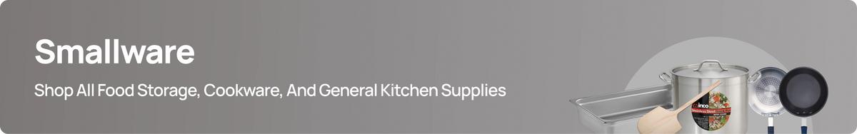 Smallware banner – shop all food storage, cookware, and general kitchen supplies