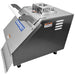Somerset SEP-790 automatic tortilla dough press, 220V, stainless steel cabinet with fold-down front tray, angled view