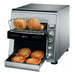 Star-Holman QCS2-600H compact conveyor toaster in stainless steel with 3-inch opening, toasting bagels and English muffins