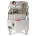 Star-Max 515F 15 lb electric countertop single well deep fryer, stainless steel body with two fry baskets, front view