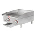 Star-Max 524TGF 24-inch electric griddle, angled view with the stainless steel grease drawer pulled out