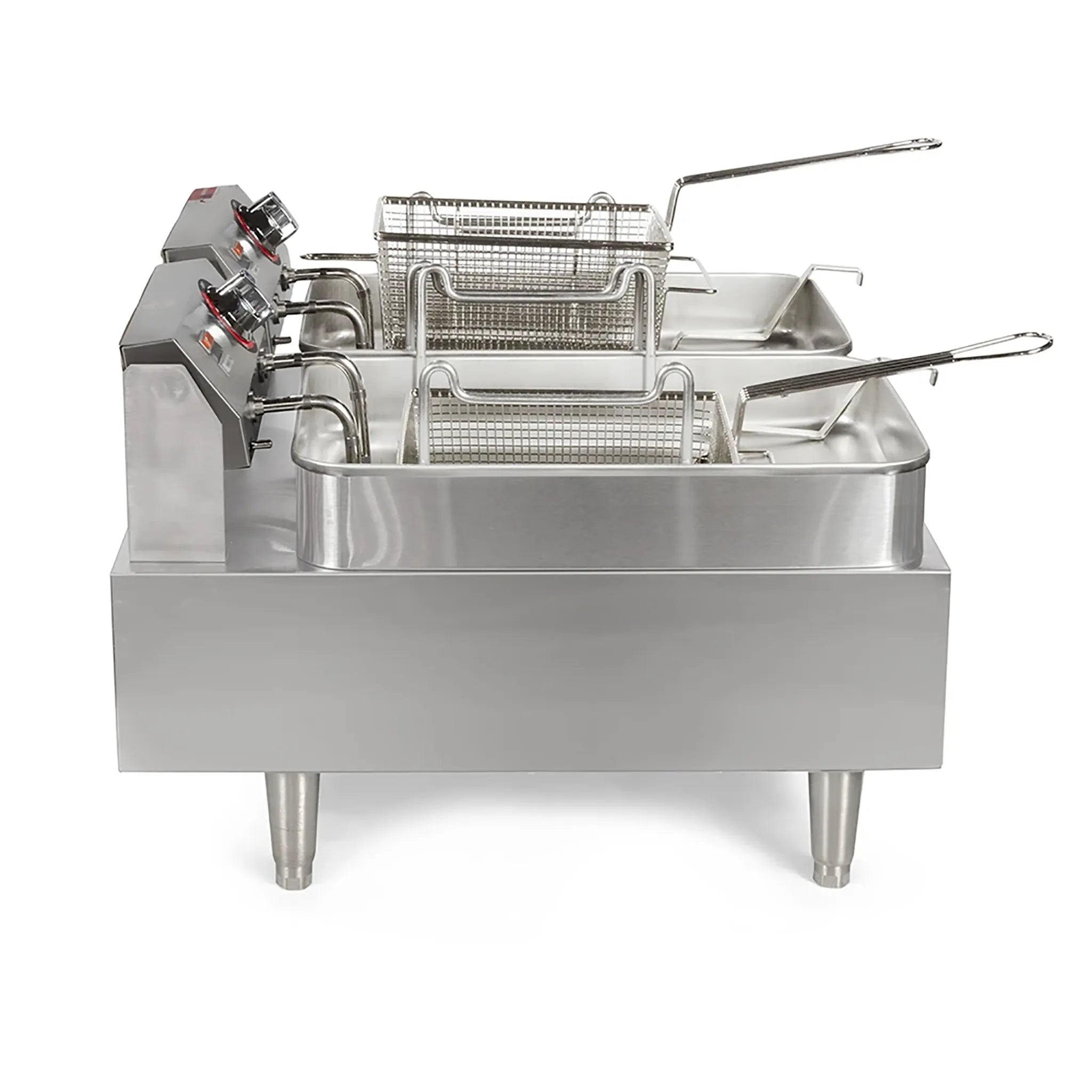 Star-Max 530TF Heavy Duty Electric Counter Top Double Well Deep Fryer - 208V, 30LBS Total Capacity-Phoenix Food Equipment