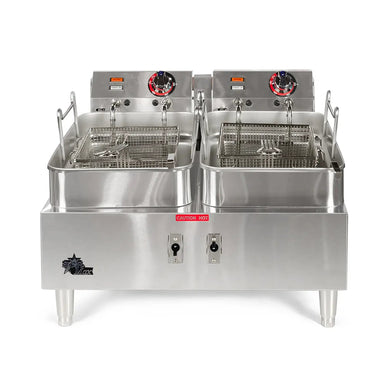 Star-Max 530TF Heavy Duty Electric Counter Top Double Well Deep Fryer - 208V, 30LBS Total Capacity-Phoenix Food Equipment