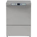 Stero SUH-1/SUL-1 under counter dishwasher, front view of the stainless steel door and top digital control panel