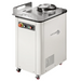 Sunmix Moon300 dough ball rounder in white with stainless steel top and control panel on casters, angled view