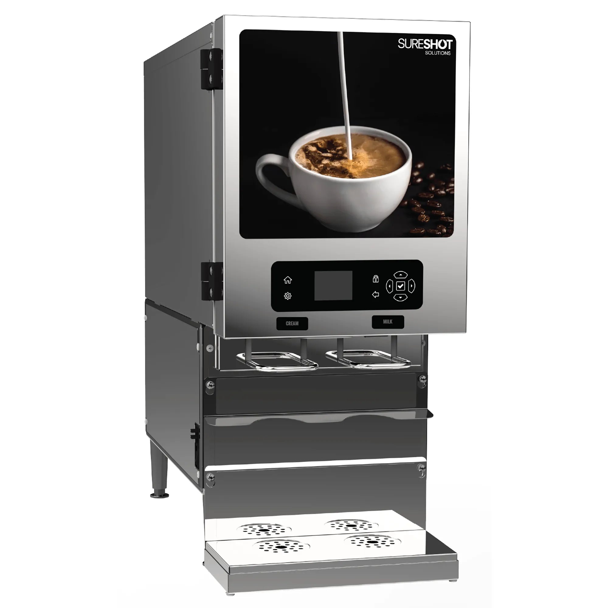 SureShot FlexoShot 2.0 Series AC220-V2SST Milk & Cream Dispenser - 19L Total Capacity, Various Configurations-Phoenix Food Equipment
