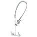 T&S Brass B-0133-B wall-mount pre-rinse faucet with flexible hose, spray valve and wall bracket, no spout