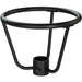 Tarrison APTFTRNGBL Core Collection indoor/outdoor foot ring in black metal with column mounting collar, angled view