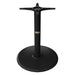 Tarrison Core Collection all-weather 22" round table base in black with round disc foot and spider top, dining height