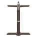 Tarrison Core Collection all-weather 22" T-table base in bronze brown, dining height with T-shaped foot, front view