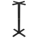 Tarrison Core Collection all-weather 4 prong table base in black, fourth size option with compact feet, tall column