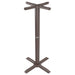 Tarrison Core Collection all-weather 4 prong table base in bronze brown, fourth size option with compact feet, tall column