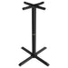 Tarrison Core Collection all-weather 4 prong table base in black, fifth size option with compact feet, tall column