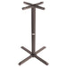Tarrison Core Collection all-weather 4 prong table base in bronze brown, fifth size option with compact feet, tall column