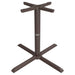 Tarrison Core Collection all-weather 4 prong table base in bronze brown, sixth size option with extra-wide low feet
