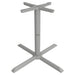 Tarrison Core Collection all-weather 4 prong table base in silver, sixth size option with extra-wide low feet