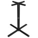 Tarrison Core Collection all-weather 4 prong table base in black, sixth size option with extra-wide low feet