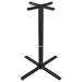 Tarrison Core Collection all-weather 4 prong table base in black, eighth size option with narrow feet, tall column