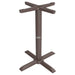 Tarrison Core Collection all-weather 4 prong table base in bronze brown, first size option with compact foot spread