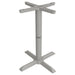 Tarrison Core Collection all-weather 4 prong table base in silver, first size option with compact foot spread