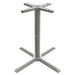 Tarrison Core Collection all-weather 4 prong table base in silver, second size option with wide foot spread
