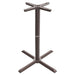 Tarrison Core Collection all-weather 4 prong table base in bronze brown, third size option with wide feet, taller column