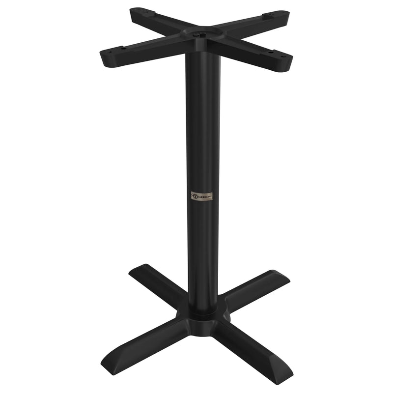 Tarrison Core Collection all-weather 4 prong table base in black, first size option with compact foot spread