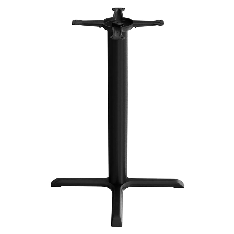 Tarrison Core Collection indoor 4 prong table base in black cast iron, dining height with compact foot spread