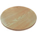 Tarrison seamless thermofoil round indoor table top with T-nuts in natural light ash woodgrain finish, top view