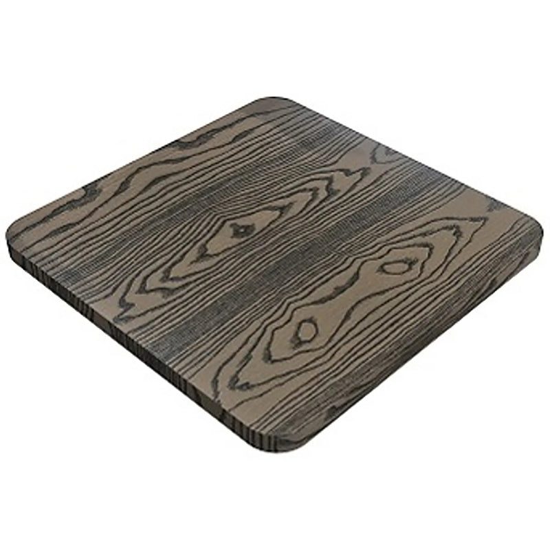 Tarrison seamless thermofoil square indoor table top with rounded corners in dark embossed ash woodgrain finish