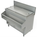 Tarrison TA-CMU series stainless steel cocktail mix unit, no sink configuration with covered top and open shelves