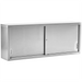 Thorinox TWCA series stainless steel closed wall cabinet with two sliding doors and recessed handles, angled view