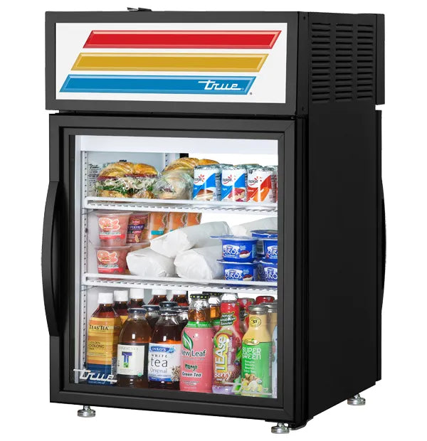 True GDM-05PT-HC~TSL01 Single Door 24" Wide Pass Through Countertop Display Refrigerator-Phoenix Food Equipment