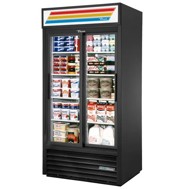 True GDM Series Double Door 40" Wide Display Refrigerator - Swing or Sliding Doors-Phoenix Food Equipment
