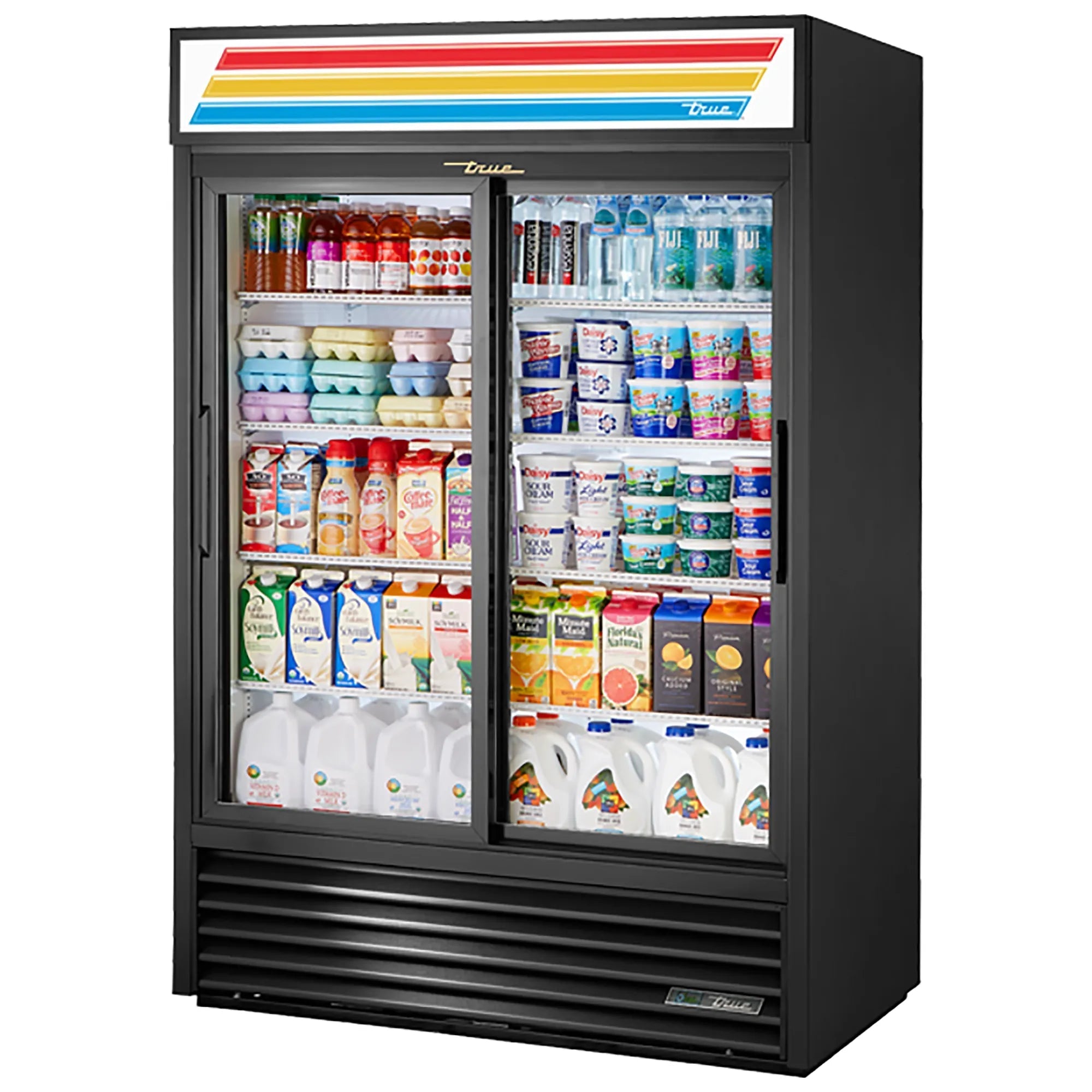 True GDM Series Double Door 54" Wide Display Refrigerator - Swing or Sliding Doors-Phoenix Food Equipment