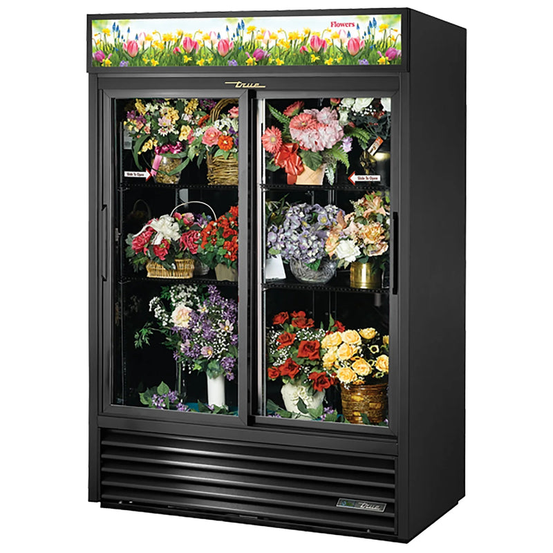 True GDM Series Double Door 54" Wide Flower Display Refrigerator - Swing or Sliding Doors-Phoenix Food Equipment