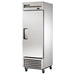 True T-23-HC 27" wide single solid door stainless steel reach-in refrigerator on casters, door closed