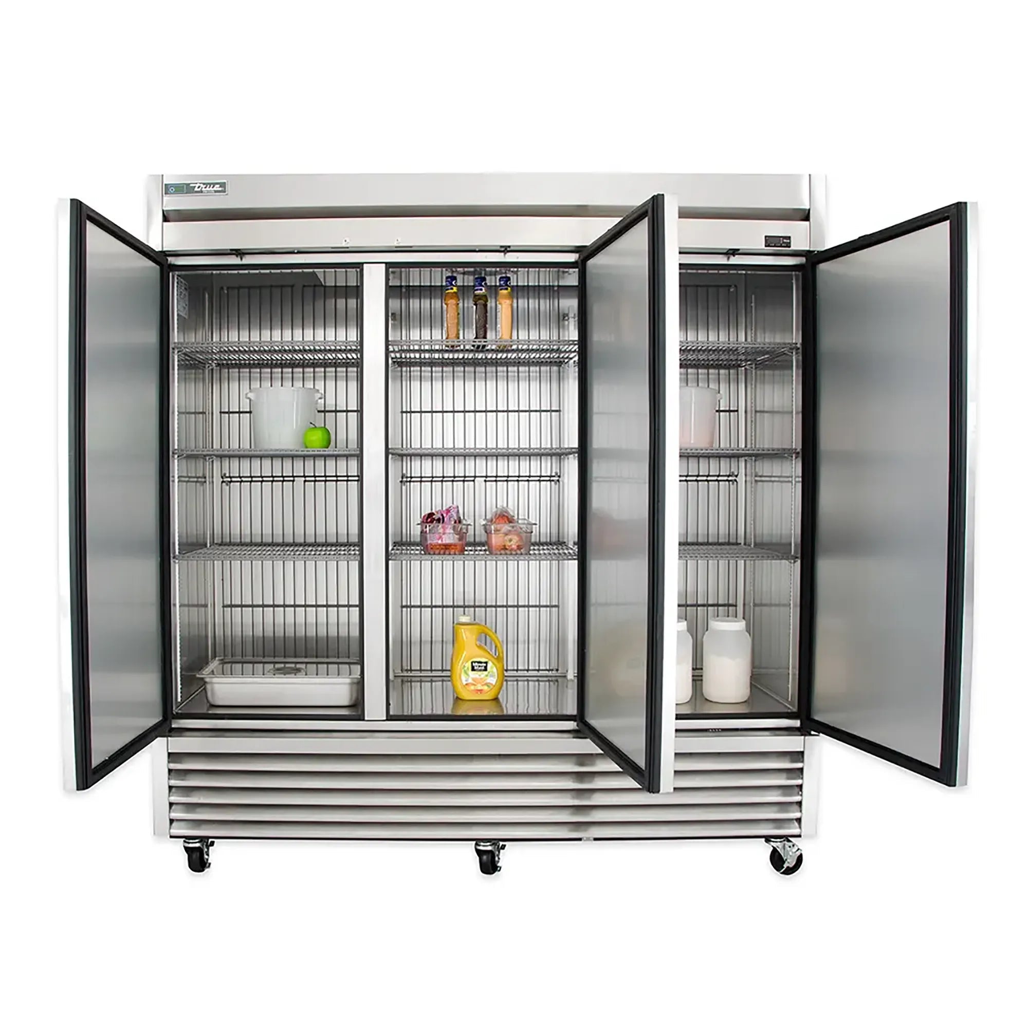 True T-72F-HC Triple Solid Door 78" Wide Stainless Steel Freezer-Phoenix Food Equipment